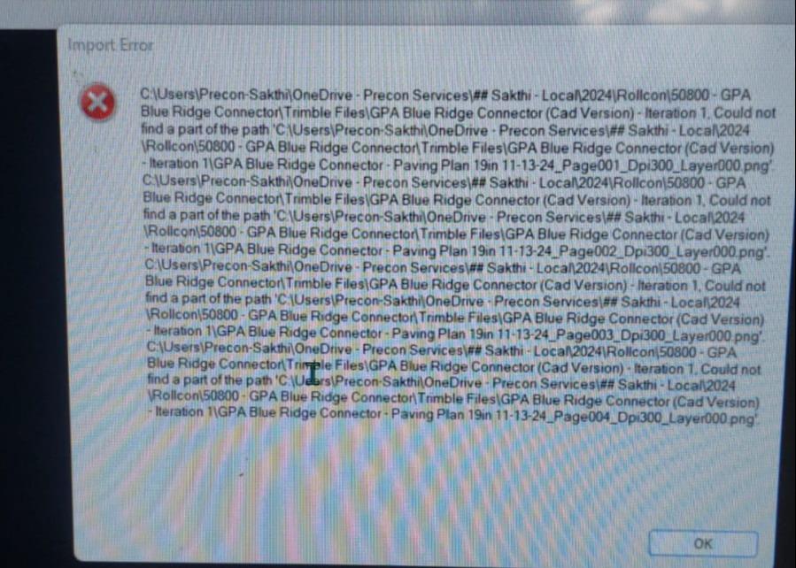 When I import a PDF file it show its missing but its still there in location can anyone help me with this issue